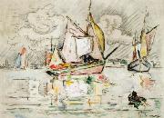 Paul Signac Fishing Boats Spain oil painting artist
